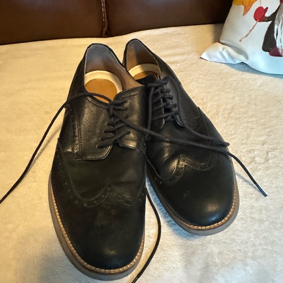 Cole Haan Black Leather Oxfords - Picture 1 of 8